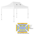 10' x 15' White Rigid Pop-Up Tent Kit, Full-Color, Dynamic Adhesion (2 Locations)